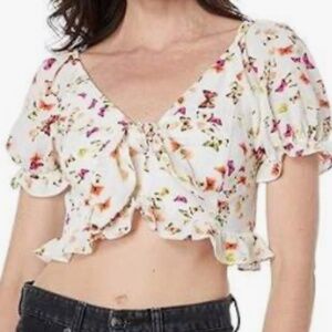 NWT BCBGeneration Butterfly Crop Top